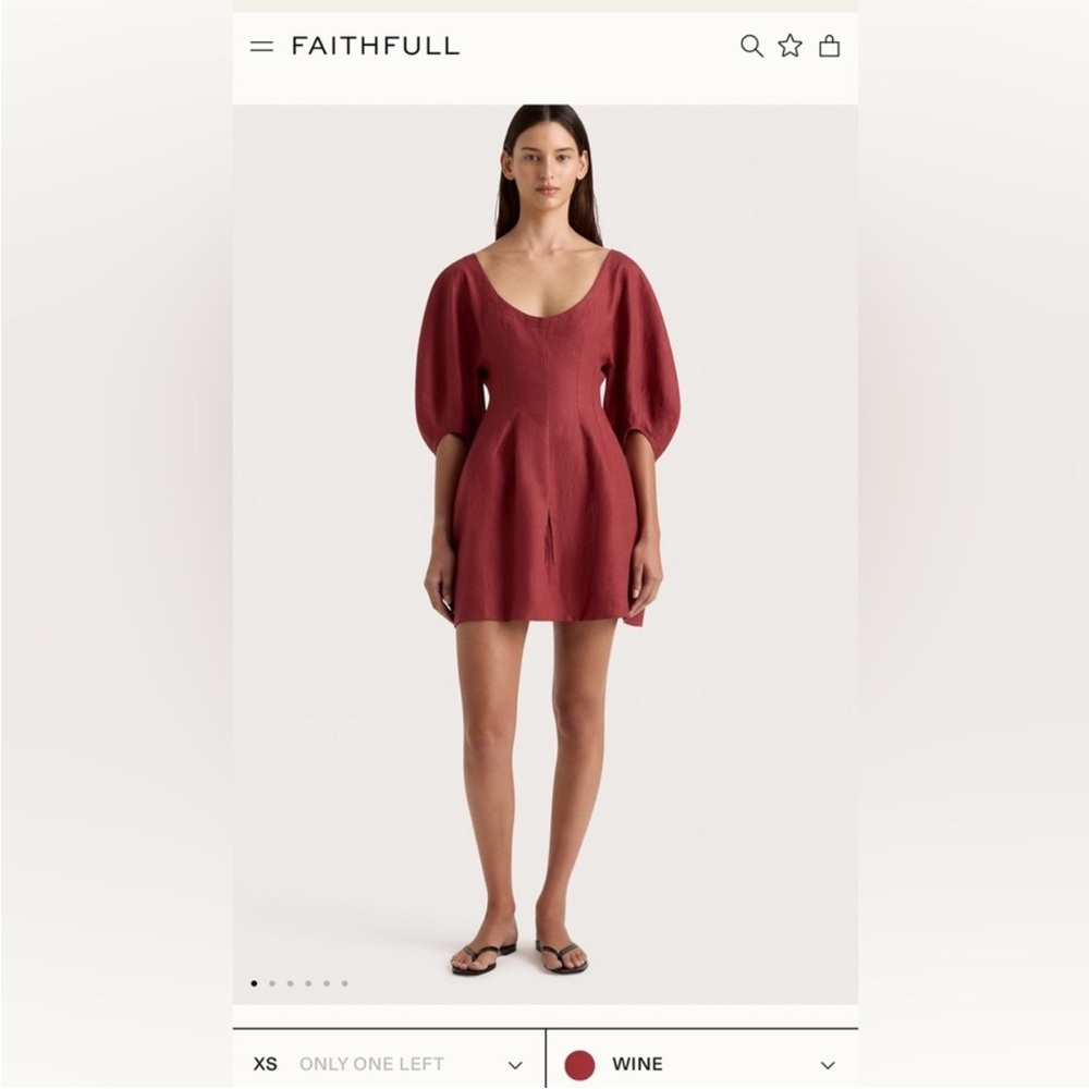 Faithfull the Brand linen dress size XS